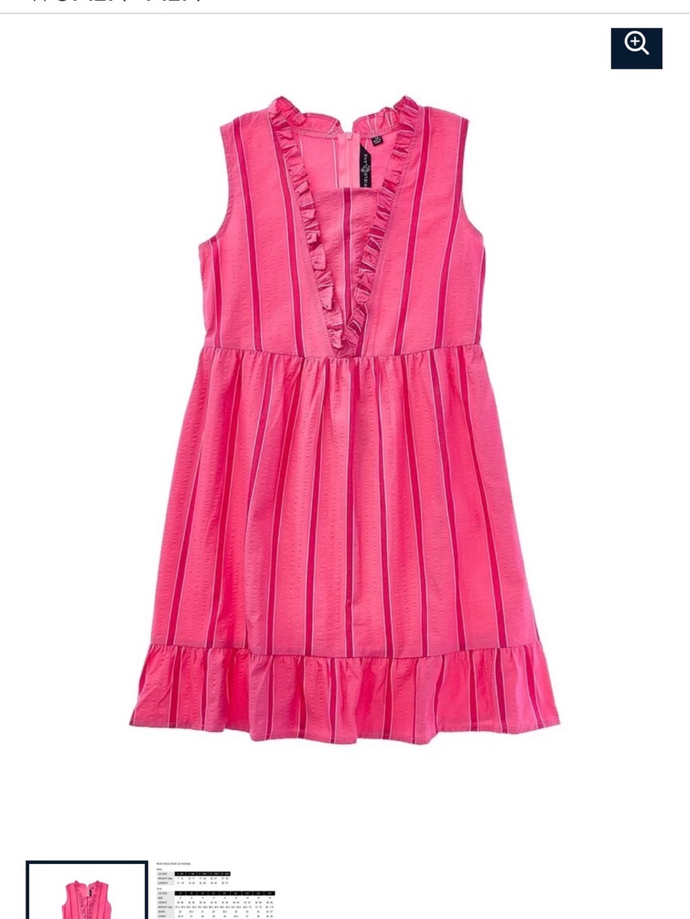 Duffield Lane Pink Ruffled V-Neck Sleeveless Dress